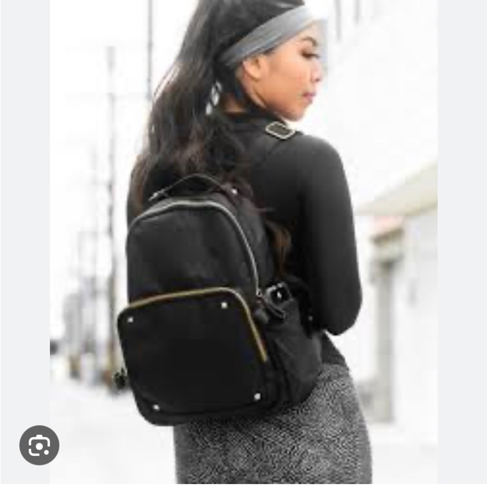 Valentino like studded black backpack taking offers